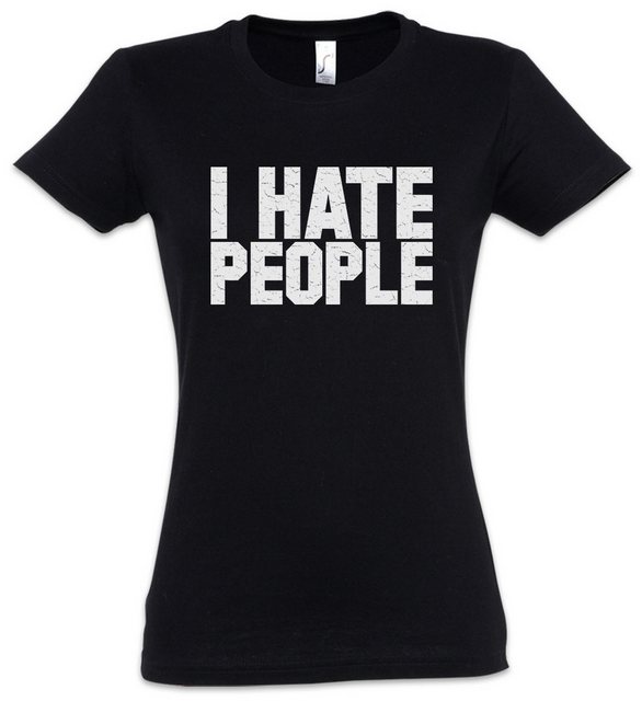 Urban Backwoods Print-Shirt I Hate People College Style Damen T-Shirt Misan günstig online kaufen