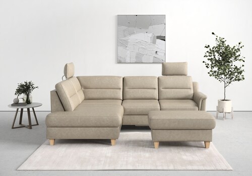 sit&more Ecksofa »Farö L-Form«, inklusive Federkern, wahlweise mit Bettfunk günstig online kaufen