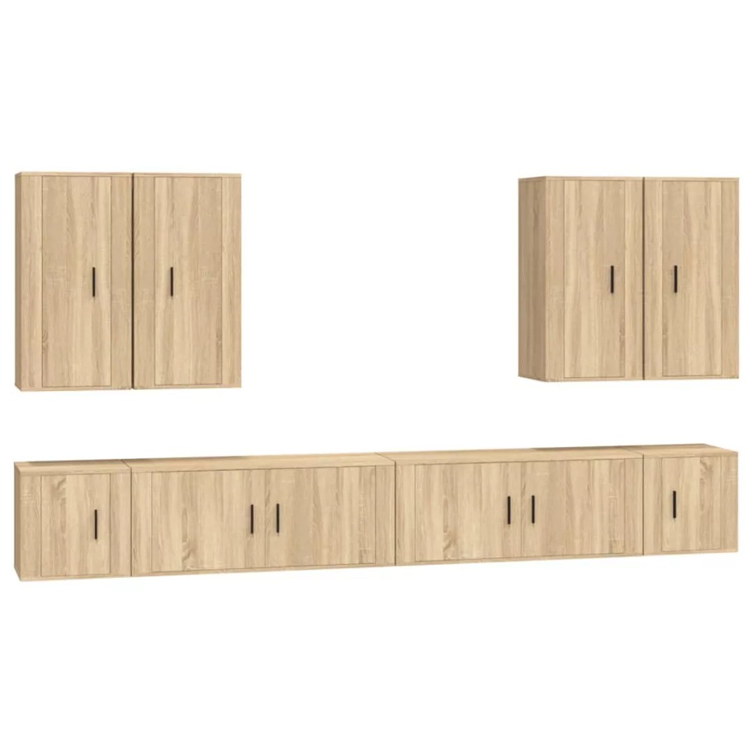 Vidaxl 8-tlg. Tv-schrank-set Sonoma-eiche Holzwerkstoff günstig online kaufen