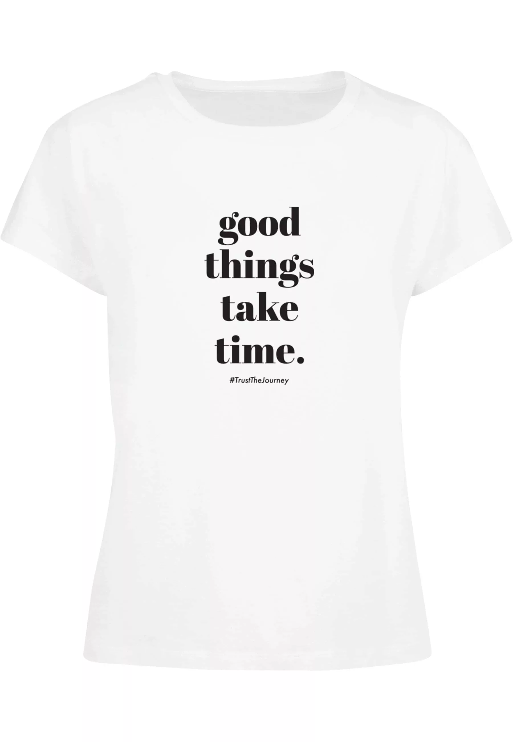 Merchcode T-Shirt "Merchcode Damen Ladies Good Things Take Time Box Tee" günstig online kaufen