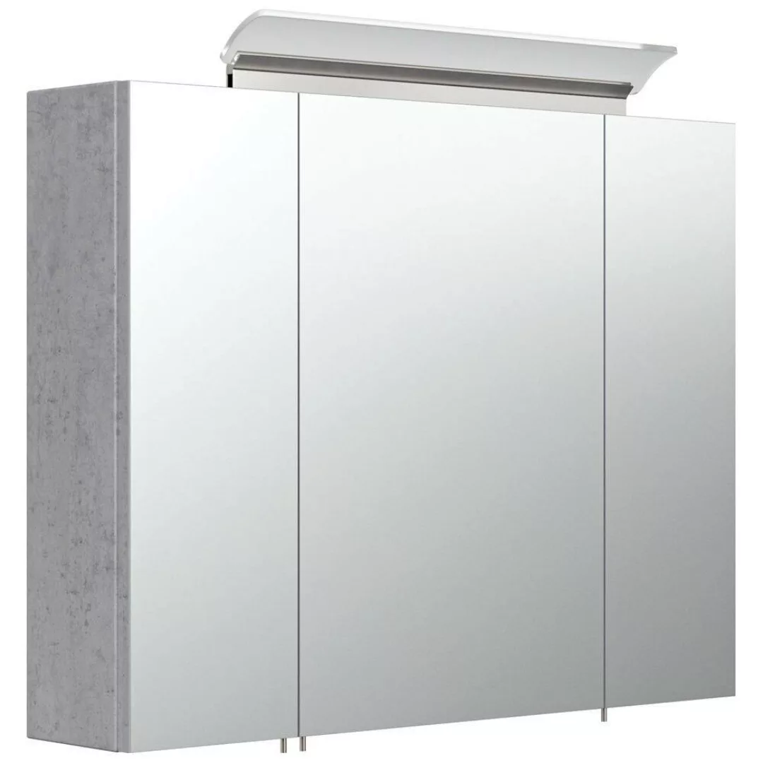 Lomadox Spiegelschrank ABUJA-02 Badezimmer 80 cm inkl. LED-Acryllampe in we günstig online kaufen