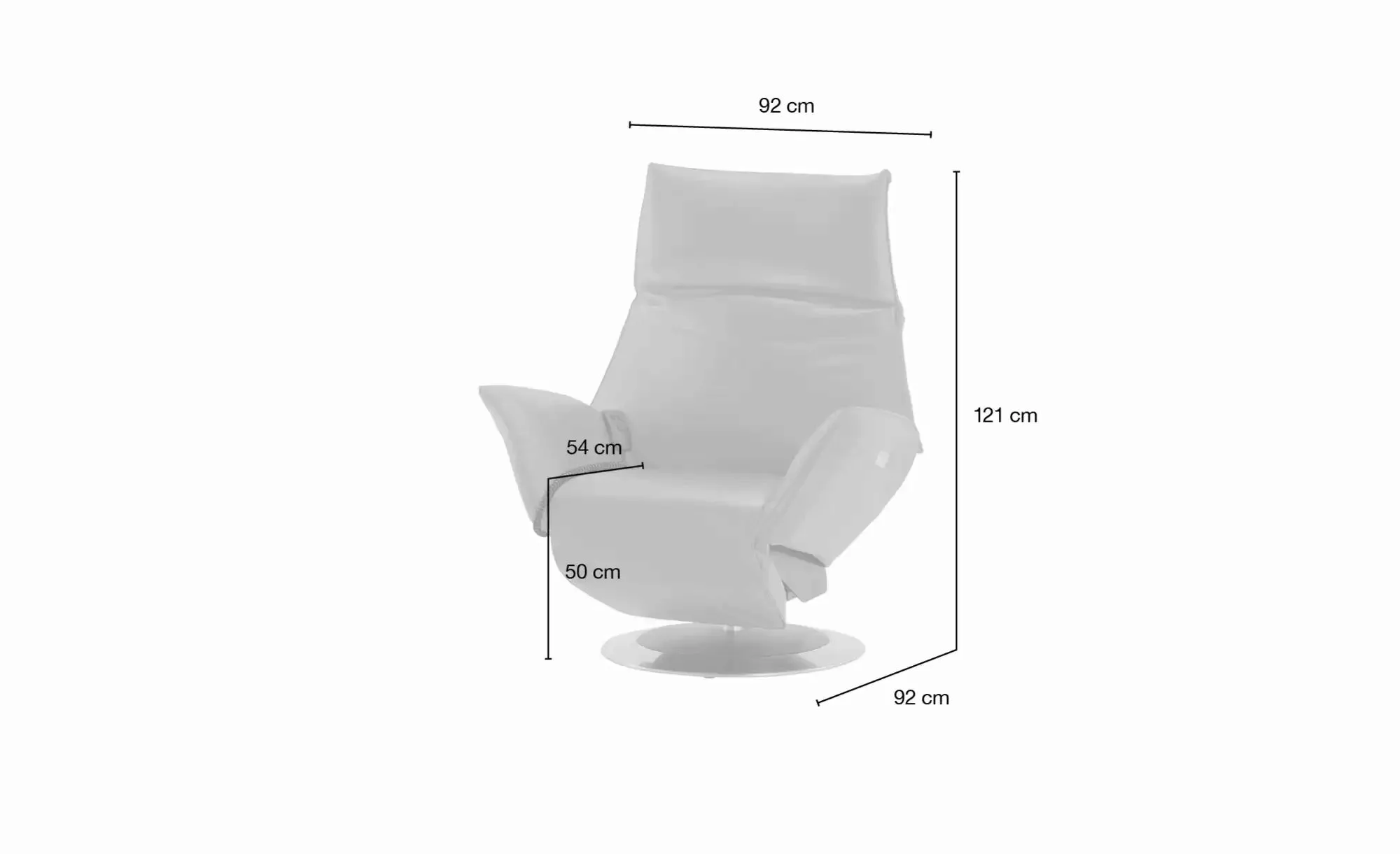 KOINOR Ledersessel  Safira ¦ rot ¦ Maße (cm): B: 92 H: 121 T: 92.0 Polsterm günstig online kaufen