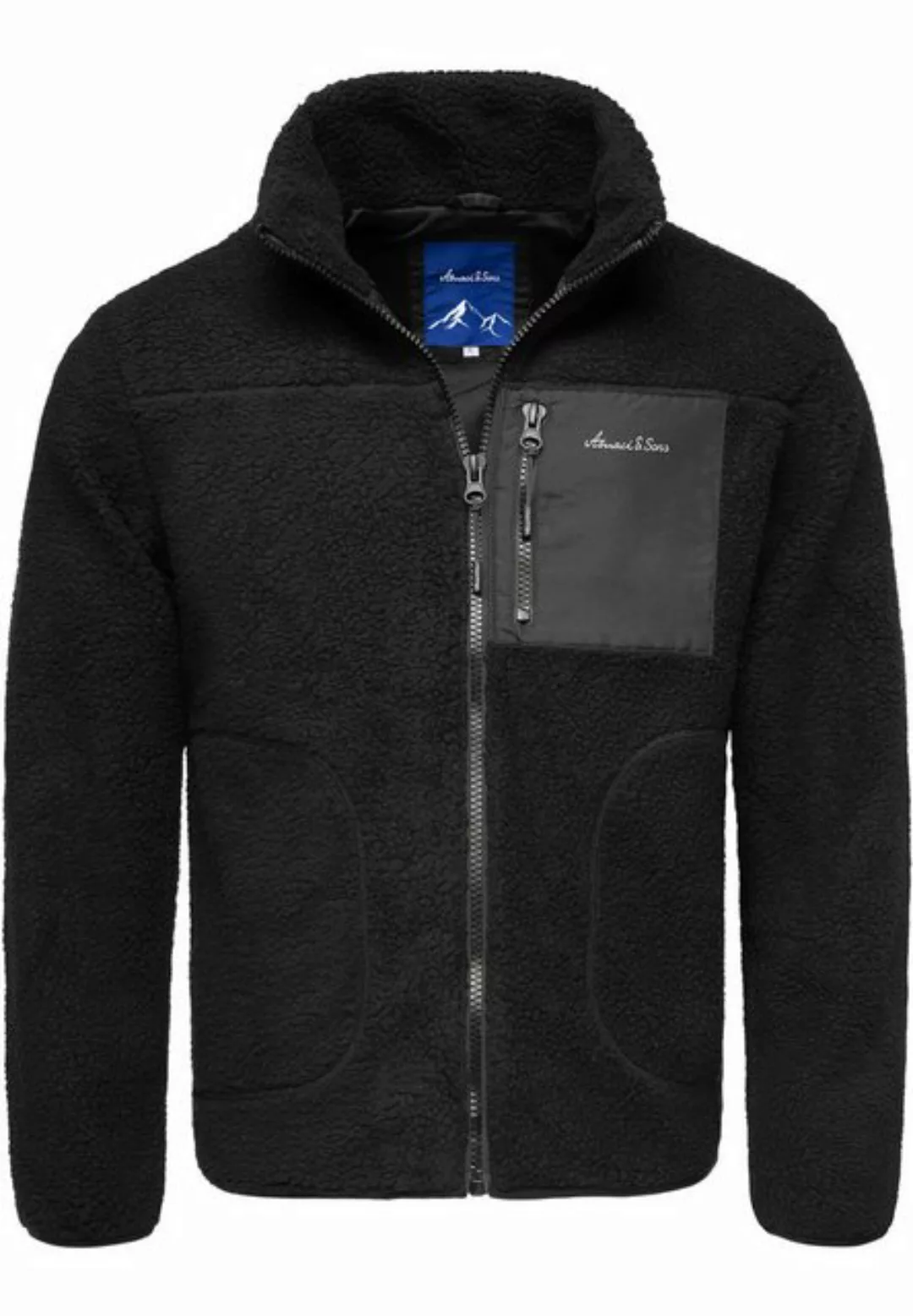 Amaci&Sons Fleecejacke YERMO Fleecejacke Herren Teddyfleece Sweatjacke Plüs günstig online kaufen