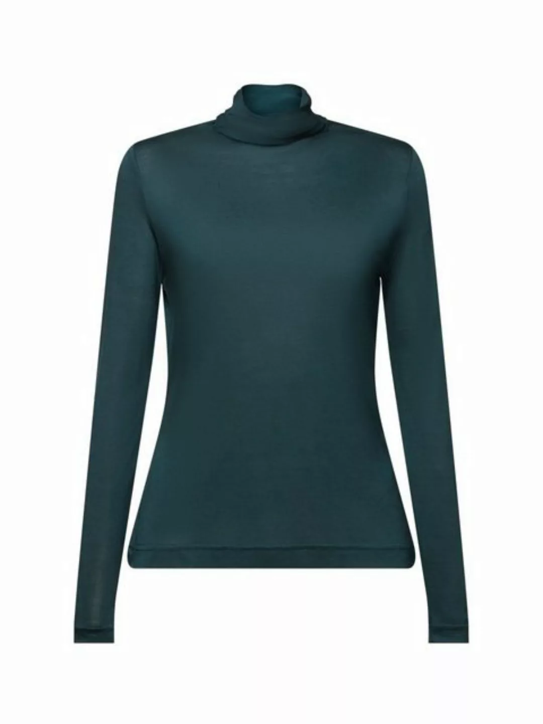 Esprit Collection Langarmshirt Jersey-Longsleeve mit Rollkragen (1-tlg) günstig online kaufen