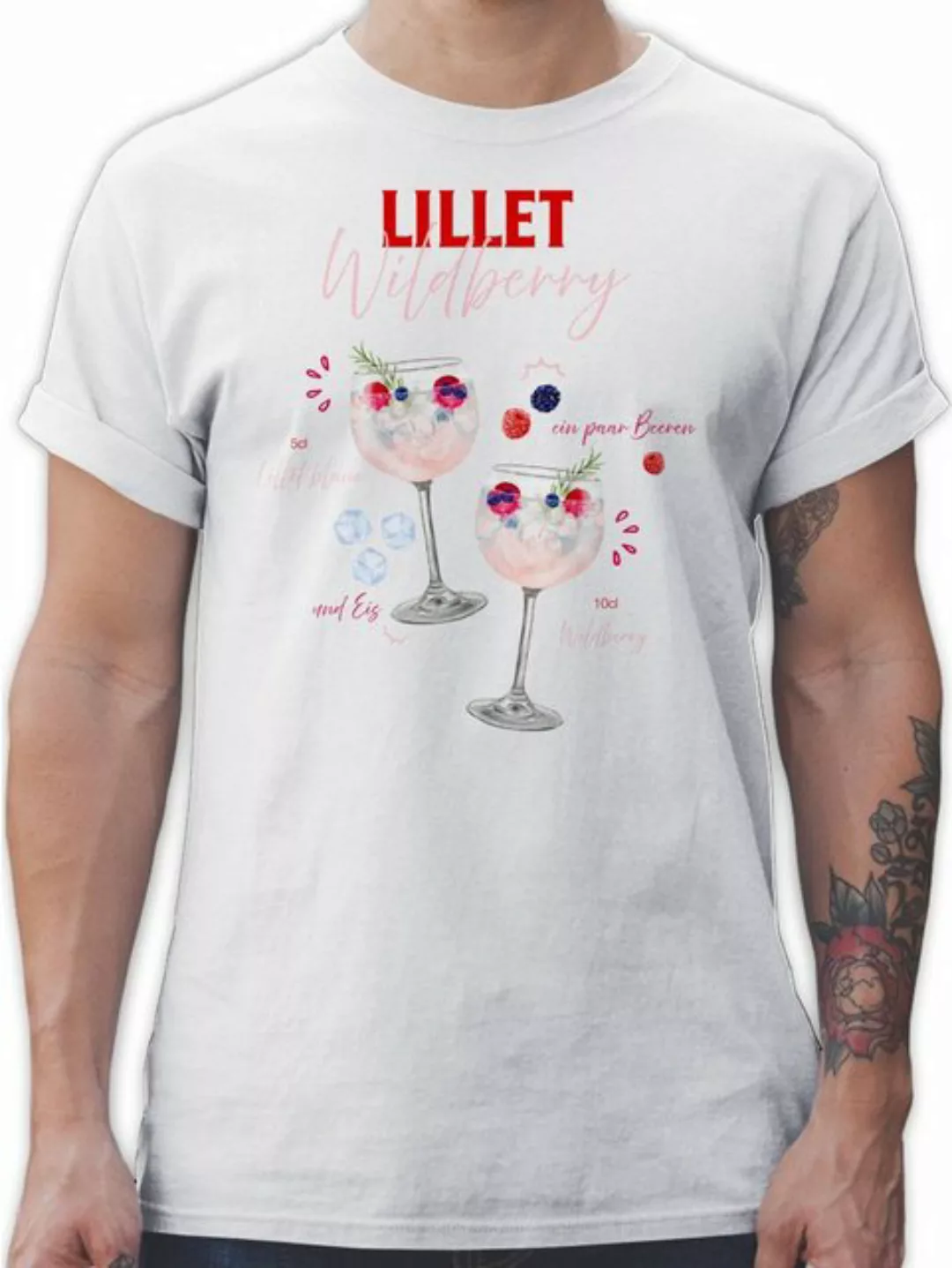 Shirtracer T-Shirt Lillet Wildberry Rezept Lustiges Geschenk Lilletfan Wild günstig online kaufen