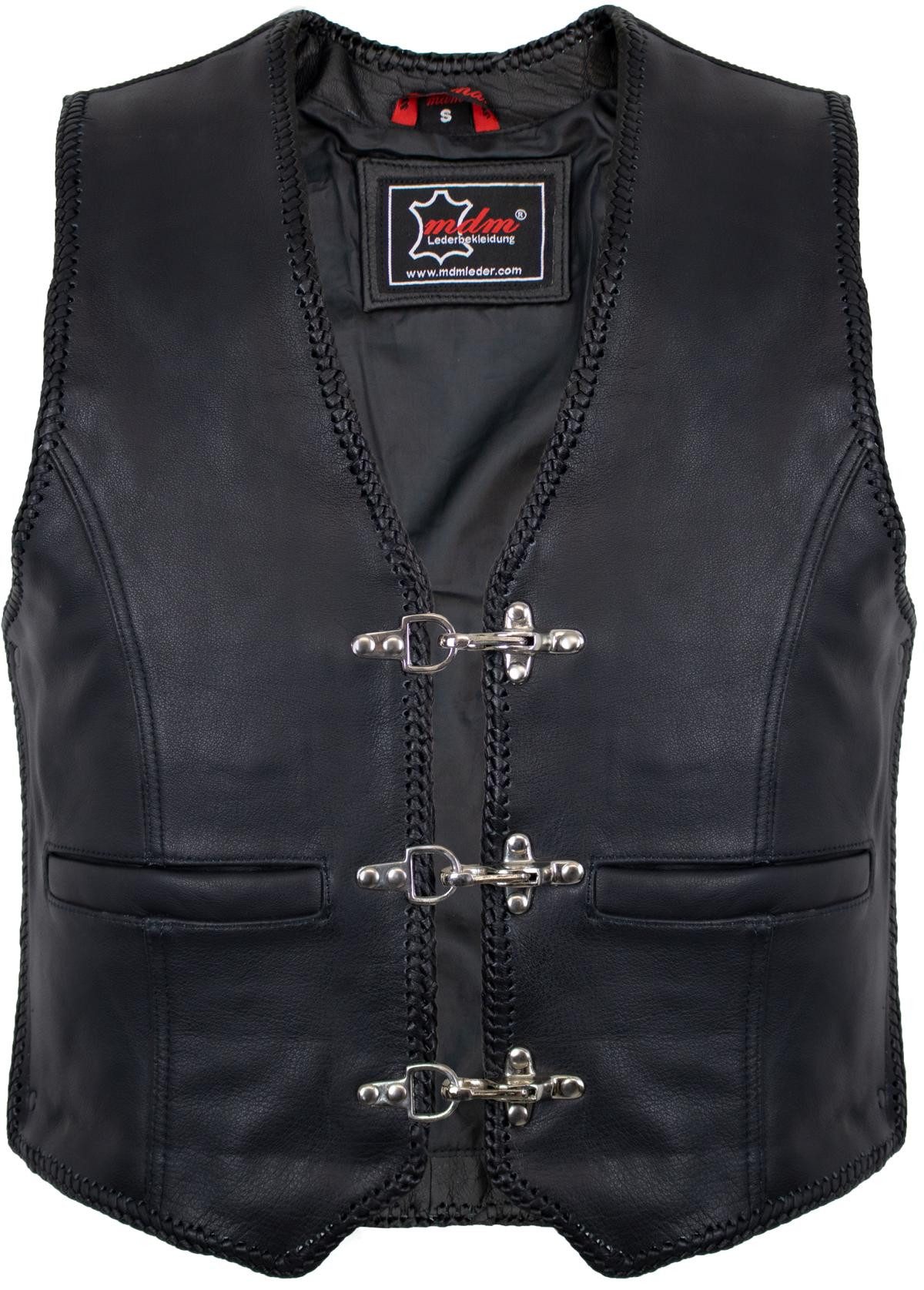 MDM Lederweste Herren Biker Lederkutte Herren günstig online kaufen
