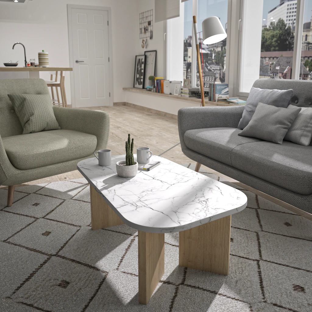 Gami Couchtisch "Quartz", Couchtisch mit Marmor-optik Tischeplatte günstig online kaufen