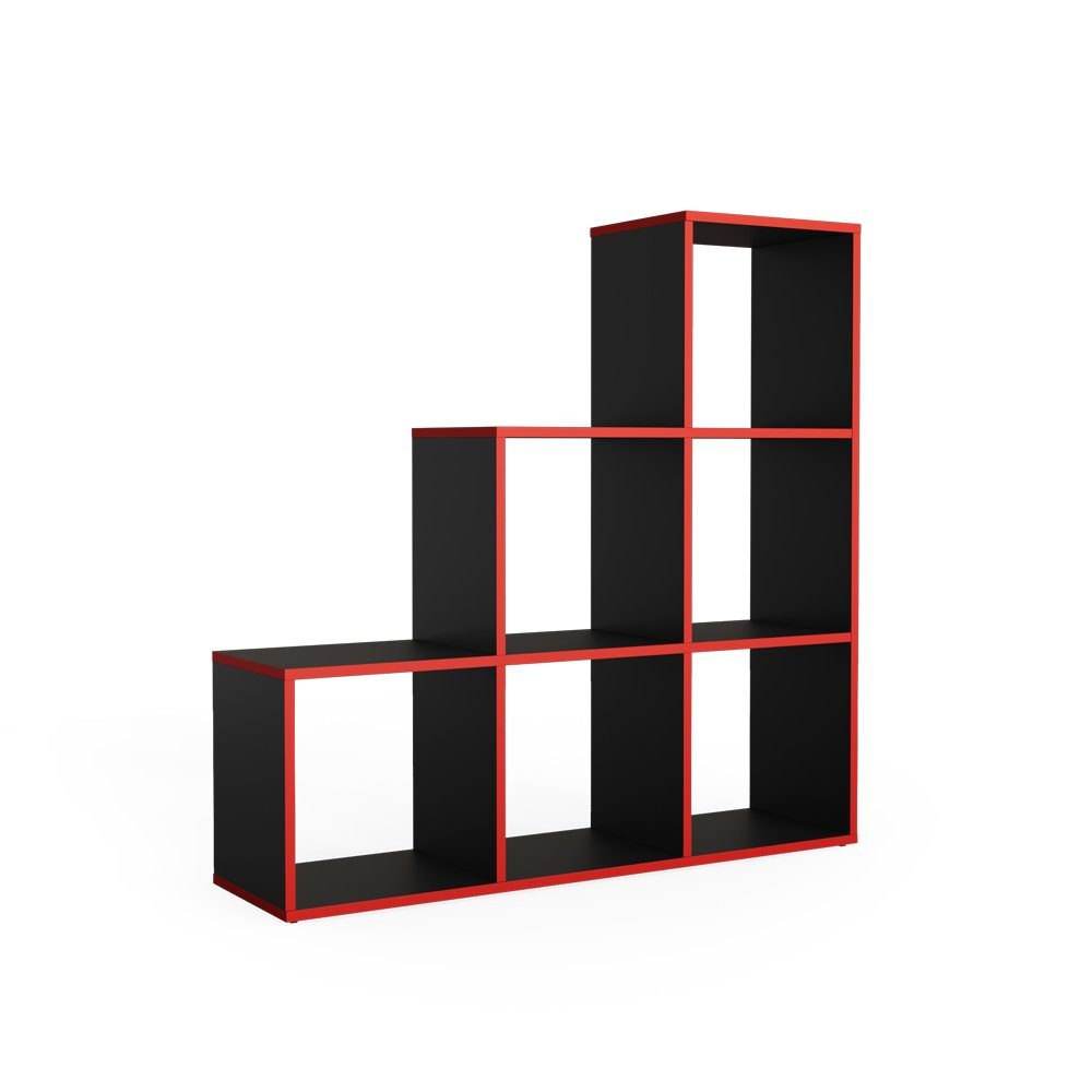 Vicco Raumteiler, Schwarz/Rot, 105 x 107.5 günstig online kaufen