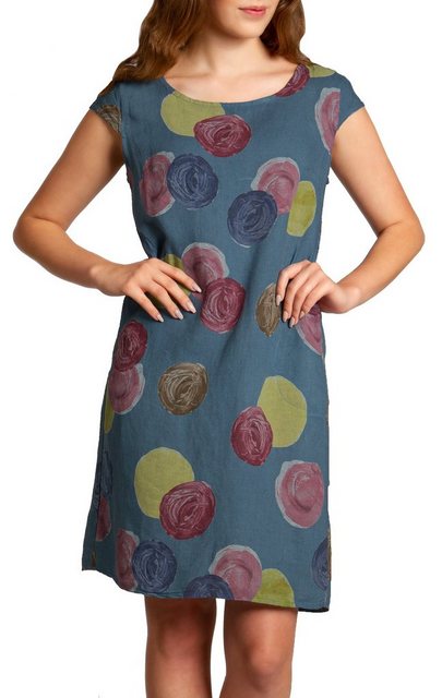 Caspar Sommerkleid SKL033 leichtes knielanges Damen Sommer Leinenkleid mit günstig online kaufen