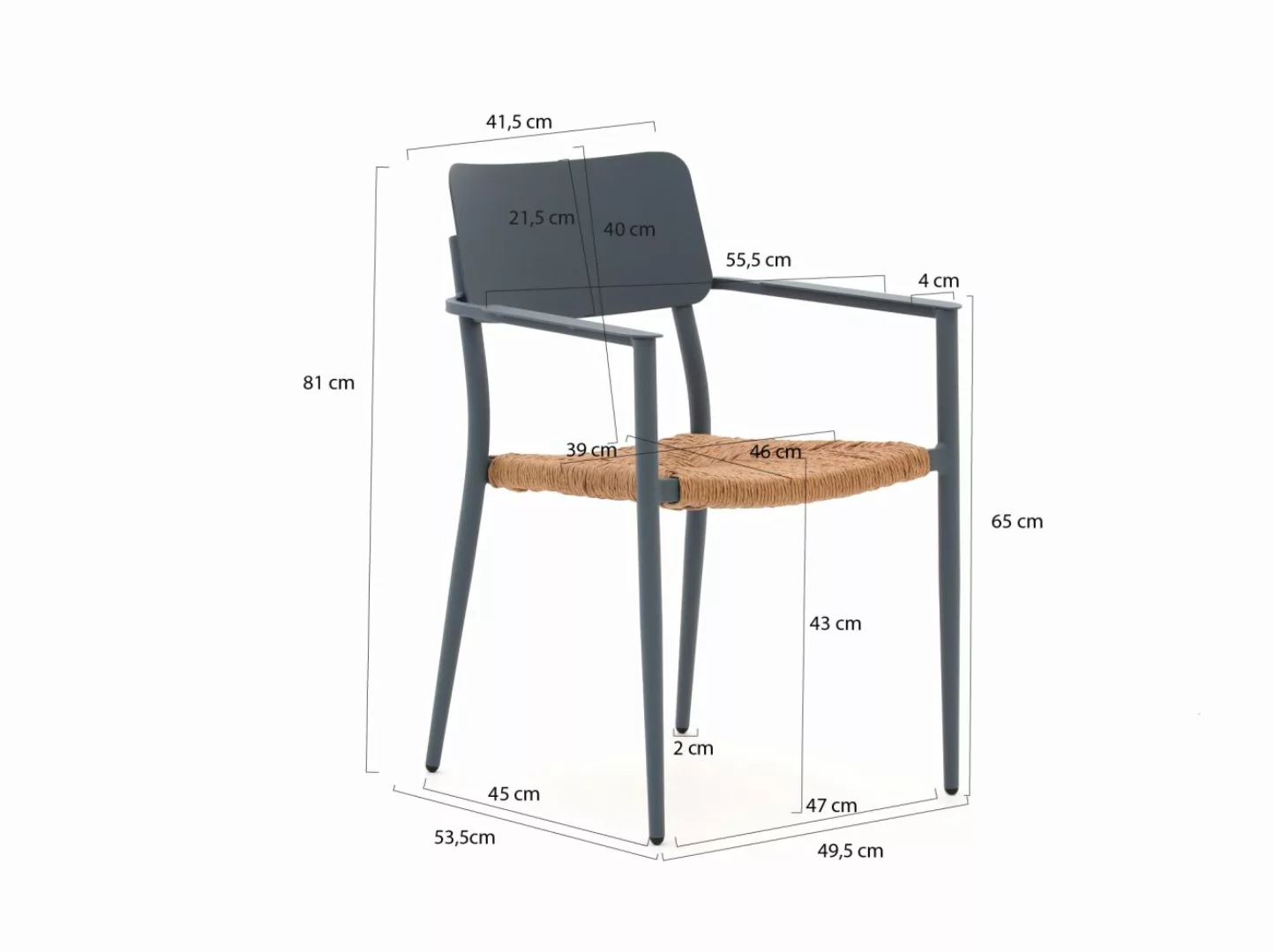 Bellagio Cino/Sora ø 90 cm Gartenmöbel-Set 5-teilig stapelbar günstig online kaufen