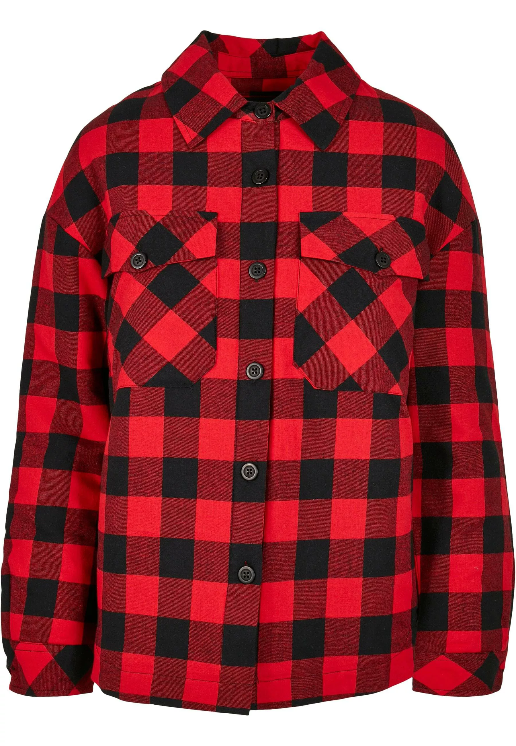 URBAN CLASSICS Allwetterjacke "Urban Classics Damen Ladies Flanell Padded O günstig online kaufen
