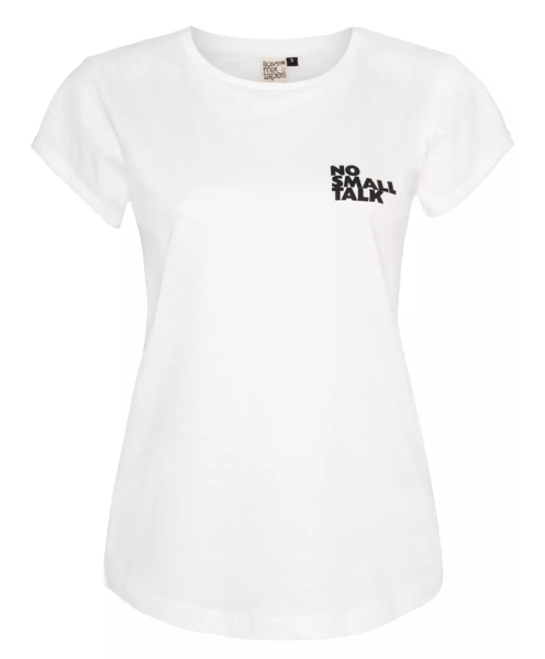 No Small Talk Organic Women Shirt _ Black/white / Ilk02 günstig online kaufen