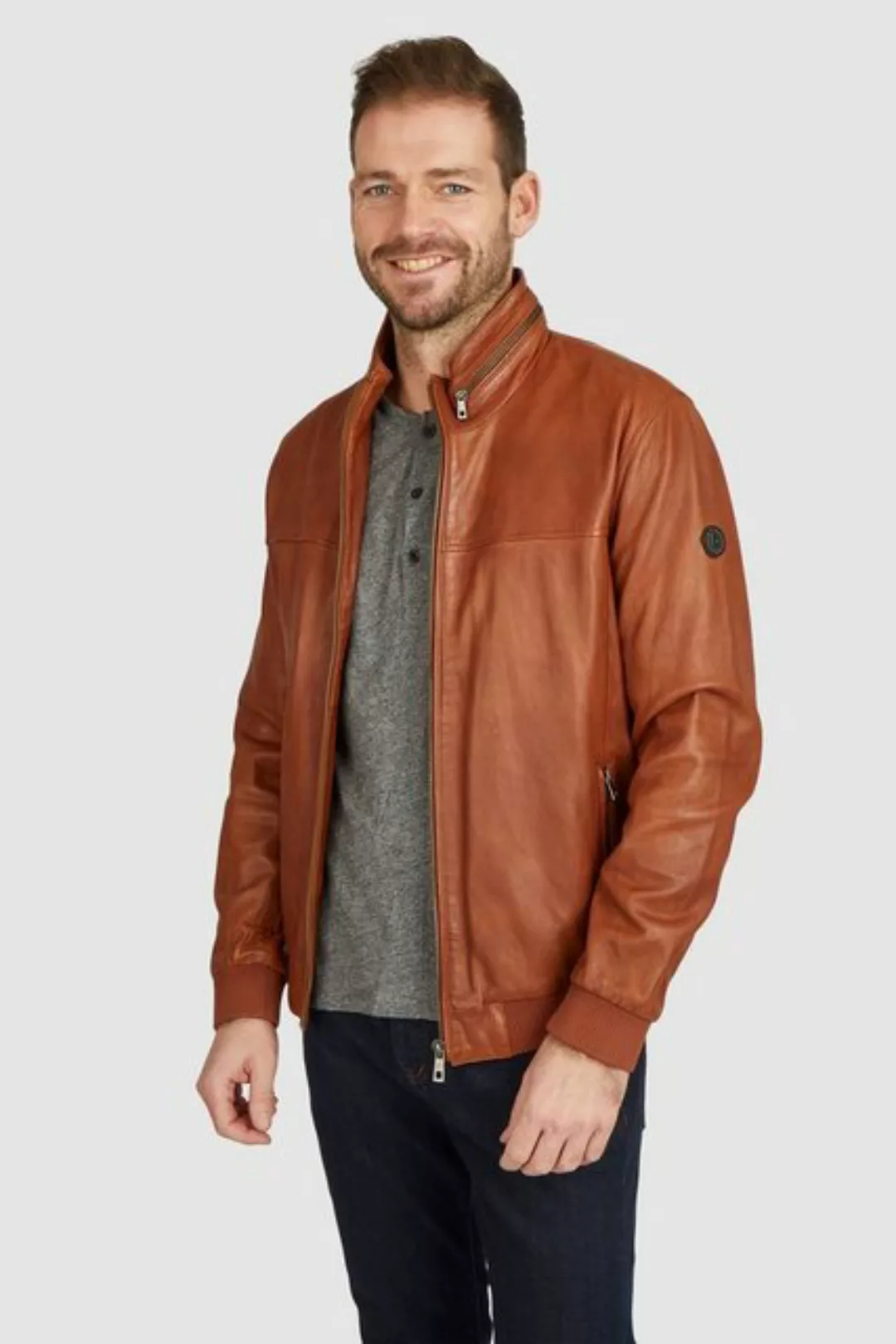 bugatti Lederjacke BUFABIANO (1-St) mit Riegeln und Steppungen günstig online kaufen