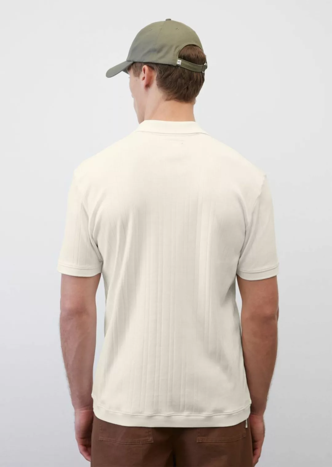 Marc O'Polo Poloshirt Rib Off-Weiß - Größe L günstig online kaufen