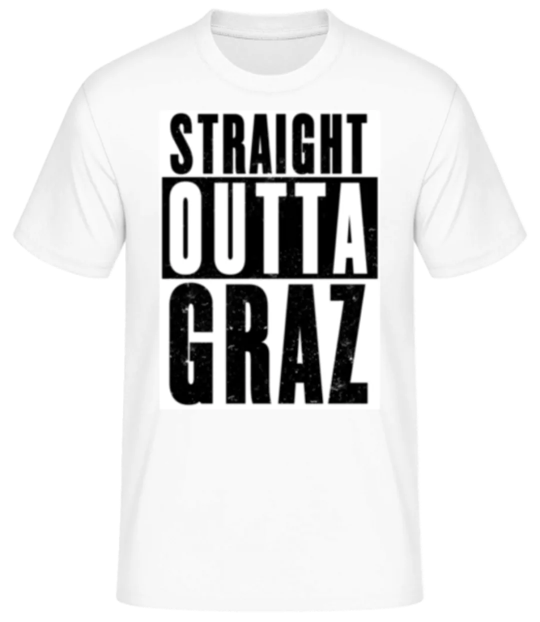Straight Outta Graz White · Männer Basic T-Shirt günstig online kaufen