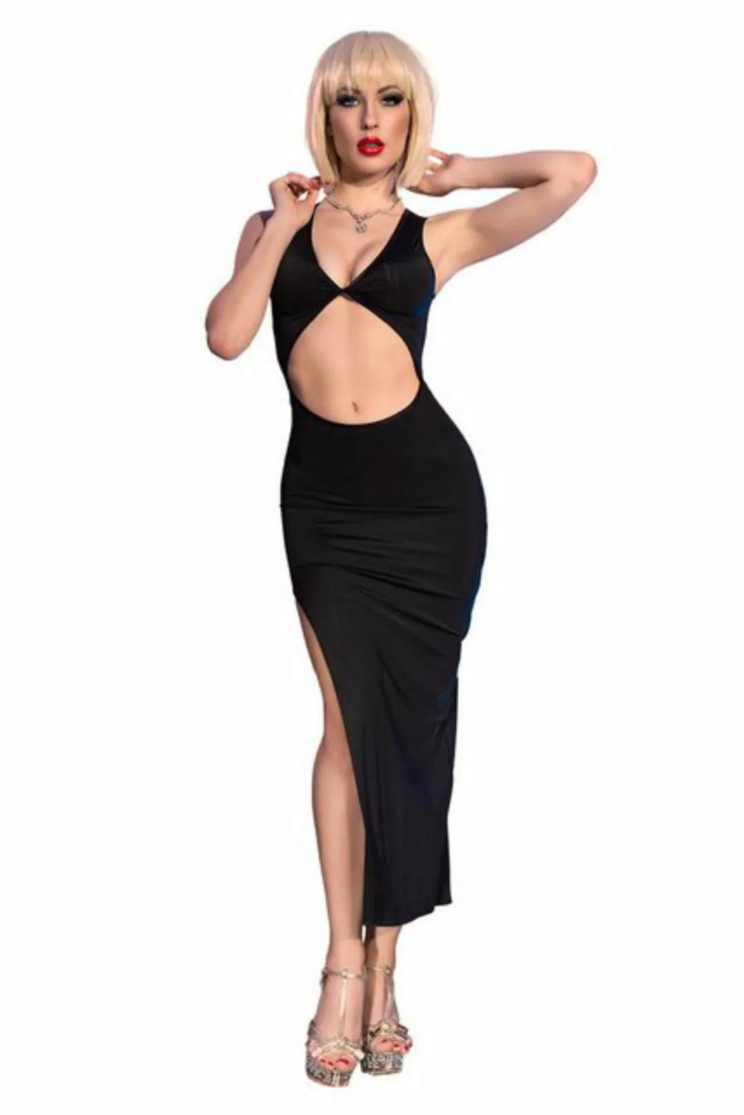 Chilirose Partykleid Chilirose Langes Kleid CR4445 schwarz - (L/XL,S/M) günstig online kaufen