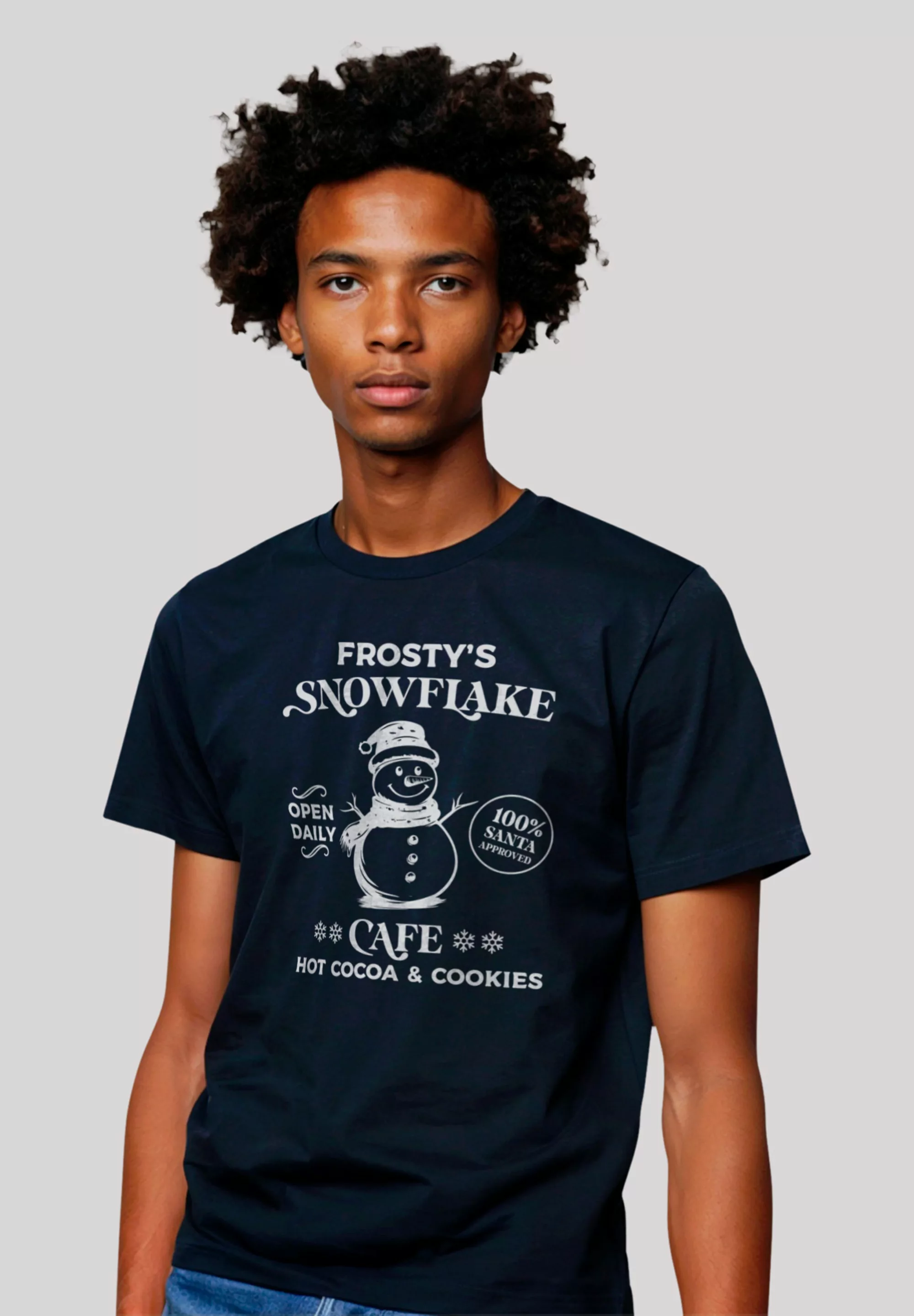 F4NT4STIC T-Shirt "Frostys Snowflake Cafe Retro Weihnachten", Premium Quali günstig online kaufen