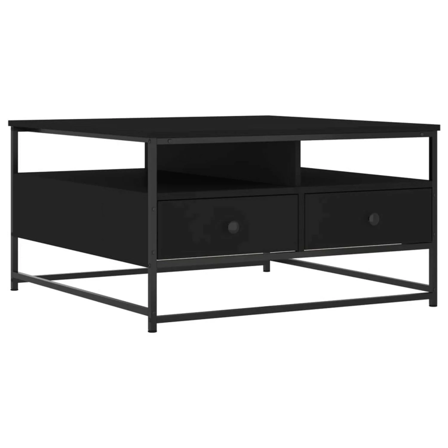 vidaXL Couchtisch Schwarz 80x80x45 cm Holzwerkstoff günstig online kaufen