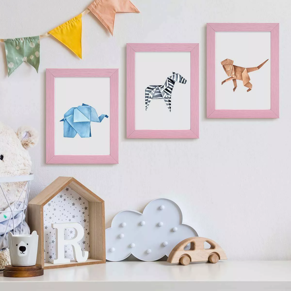 PHOTOLINI Bilderrahmen 3er Set Massivholz-Rahmen - günstig online kaufen