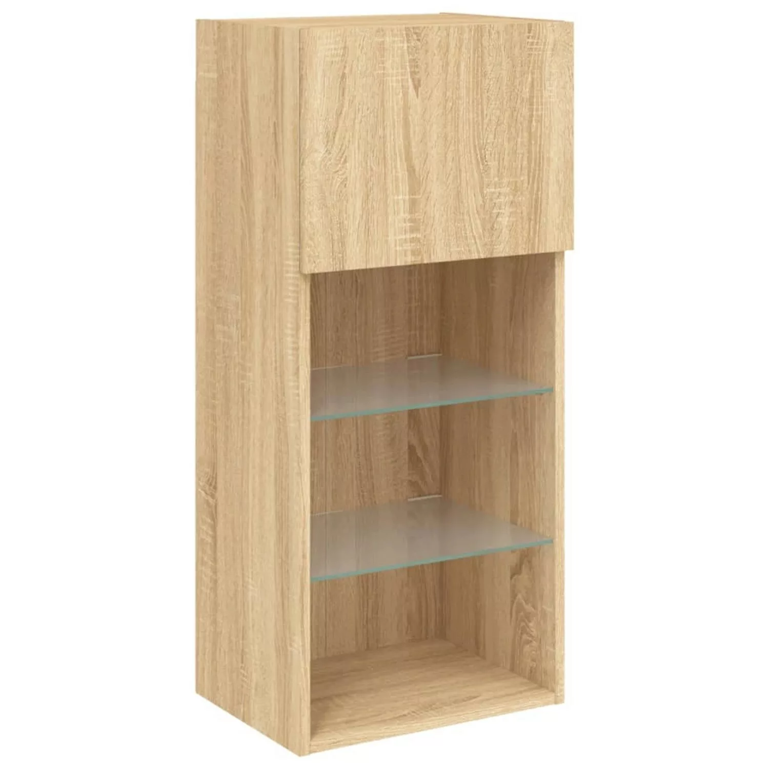 VidaXL TV-Schrank mit LED-Leuchten Sonoma-Eiche 40,5x30x90 cm günstig online kaufen