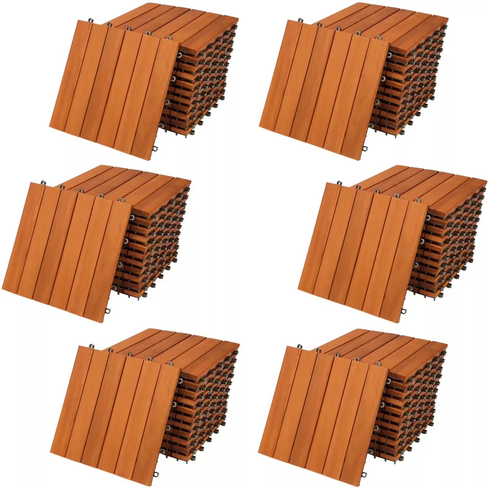 Holzfliese Akazie 66er-Set 30x30cm günstig online kaufen