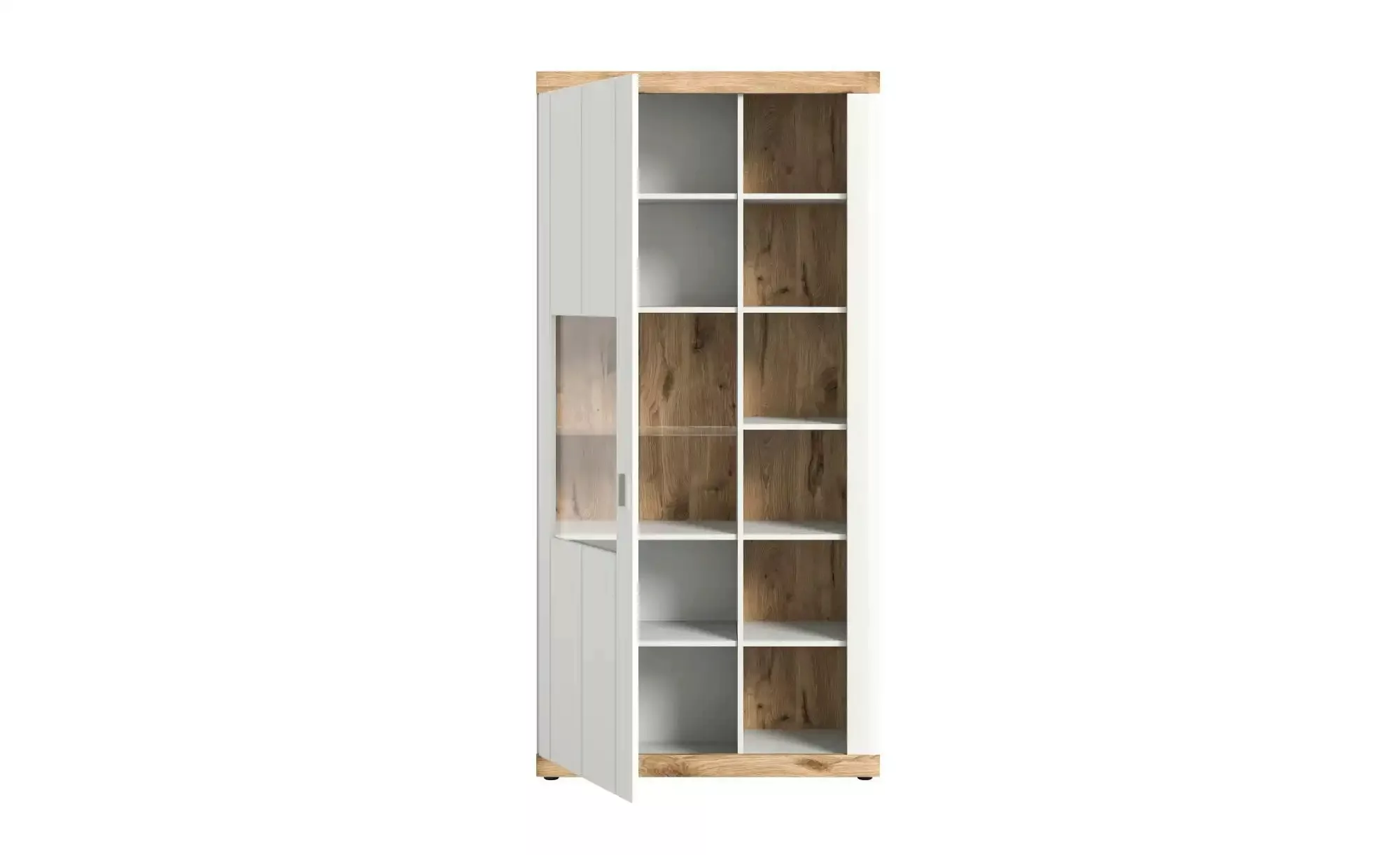 Vitrine LAREDO weiß matt B/H/T: ca. 100x204x37,5 cm günstig online kaufen