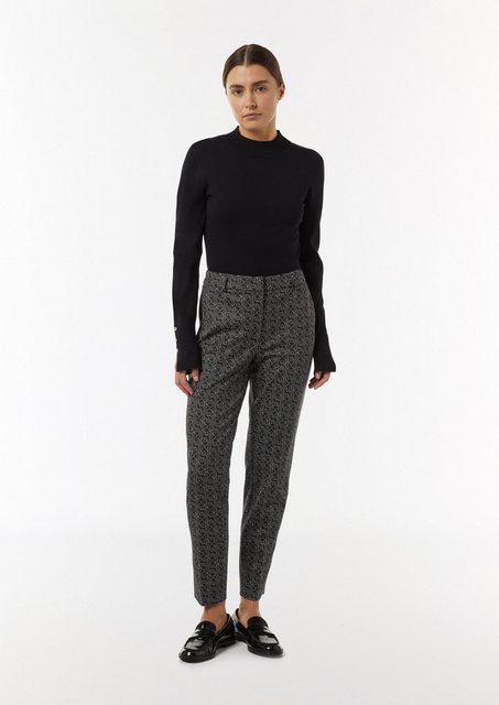 Comma 7/8-Hose Gemusterte Cigarette Pants aus Jersey günstig online kaufen