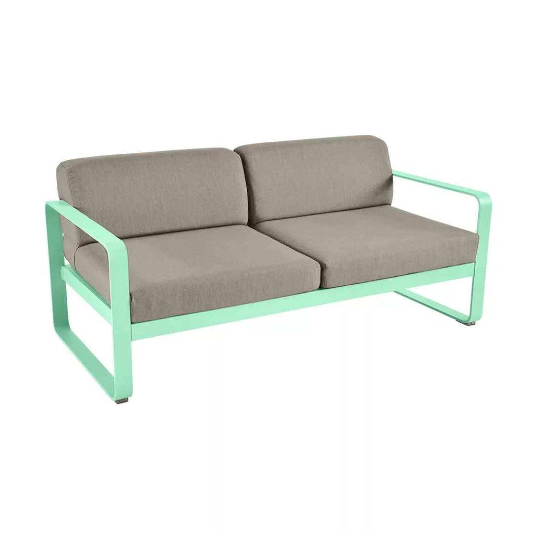 Bellevie Lounge-Sofa 2-Sitzer 83 Opalgrün B8 Taupegrau günstig online kaufen