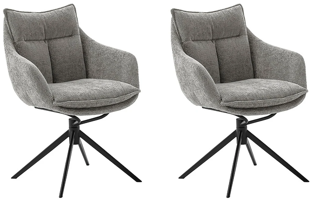 MCA furniture Esszimmerstuhl "PARKER", Strukturstoff, (2er-Set), drehbar 36 günstig online kaufen