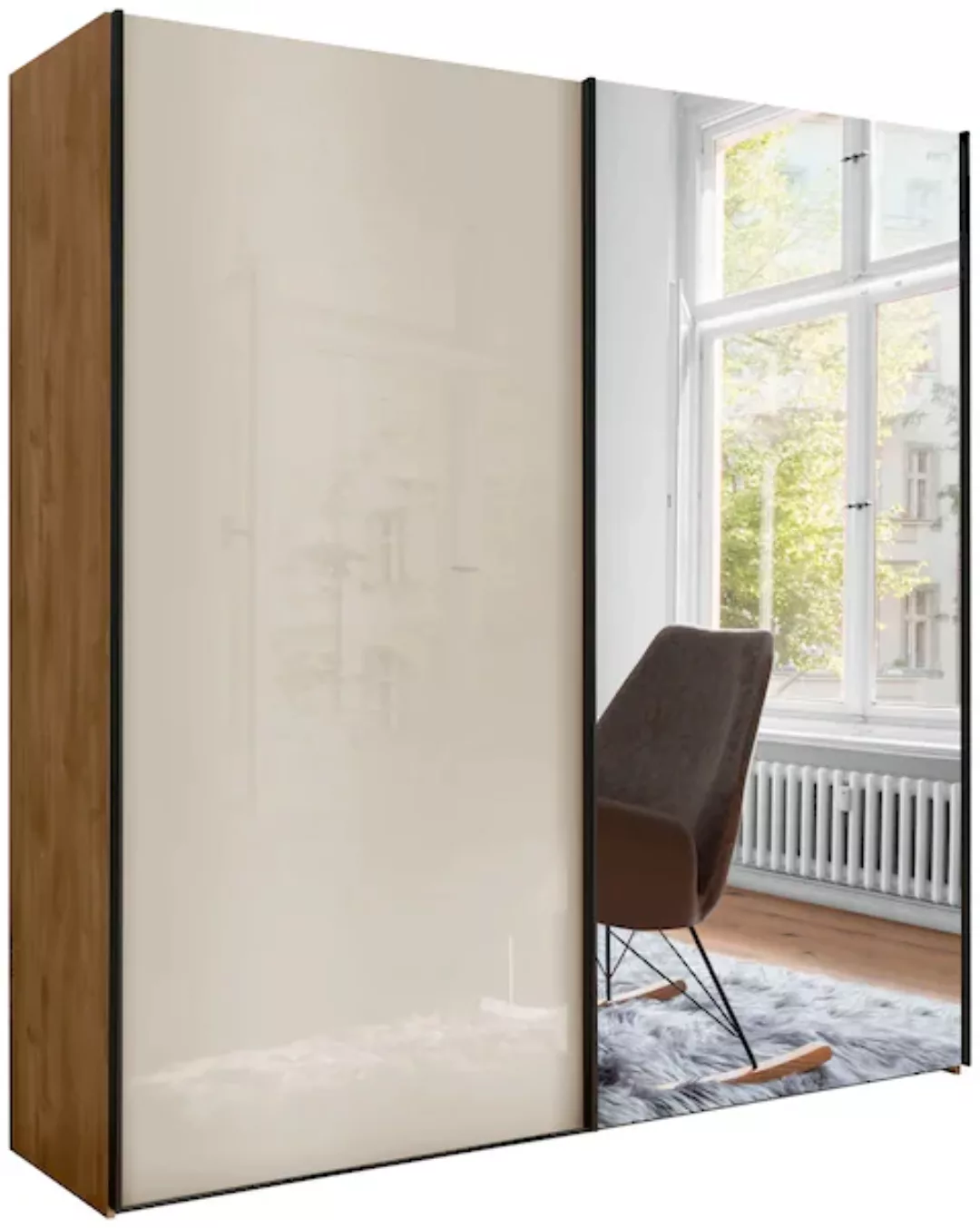 WIEMANN Schwebetürenschrank "Monaco", mit Glasfront sowie hochwertigen Besc günstig online kaufen