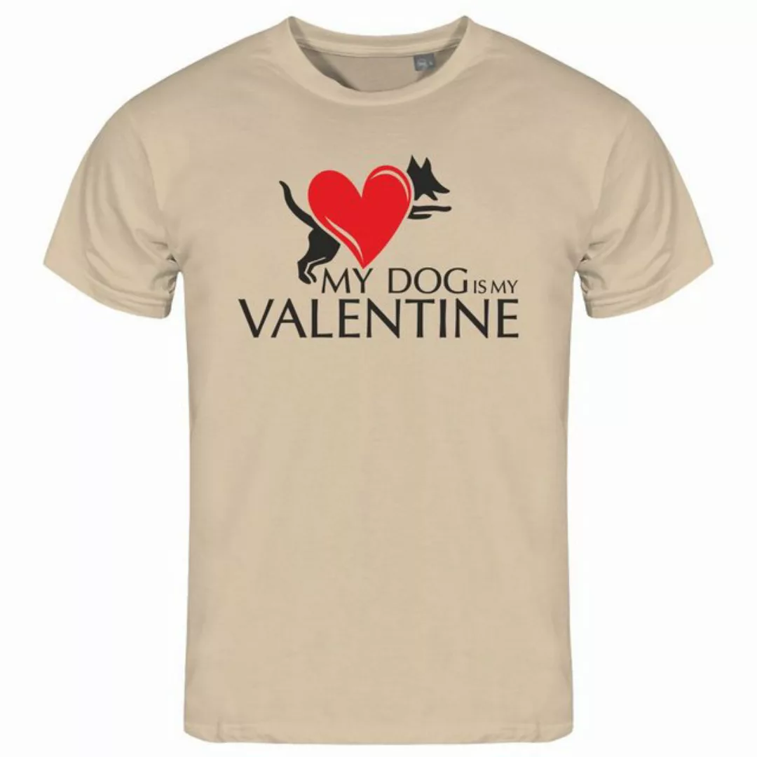 deinshirt Print-Shirt Herren T-Shirt My Dog is my Valentine Funshirt mit Mo günstig online kaufen