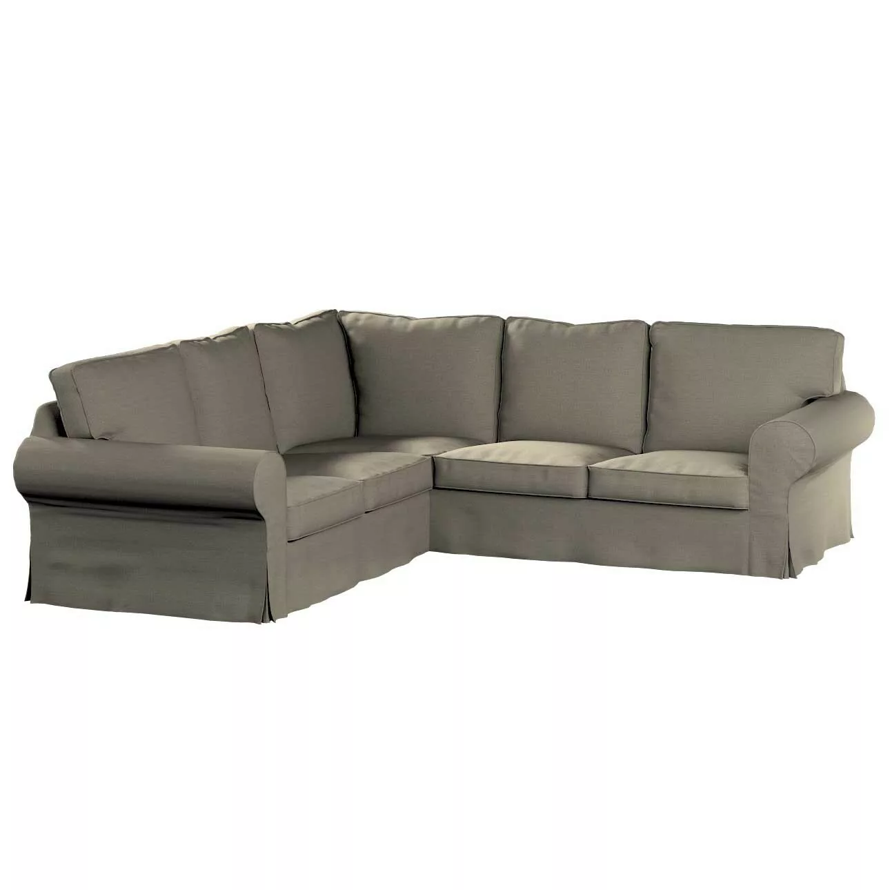 Bezug für Ektorp Ecksofa, beige-grau, Sofahusse für Ektorp Ecksofa, Living günstig online kaufen