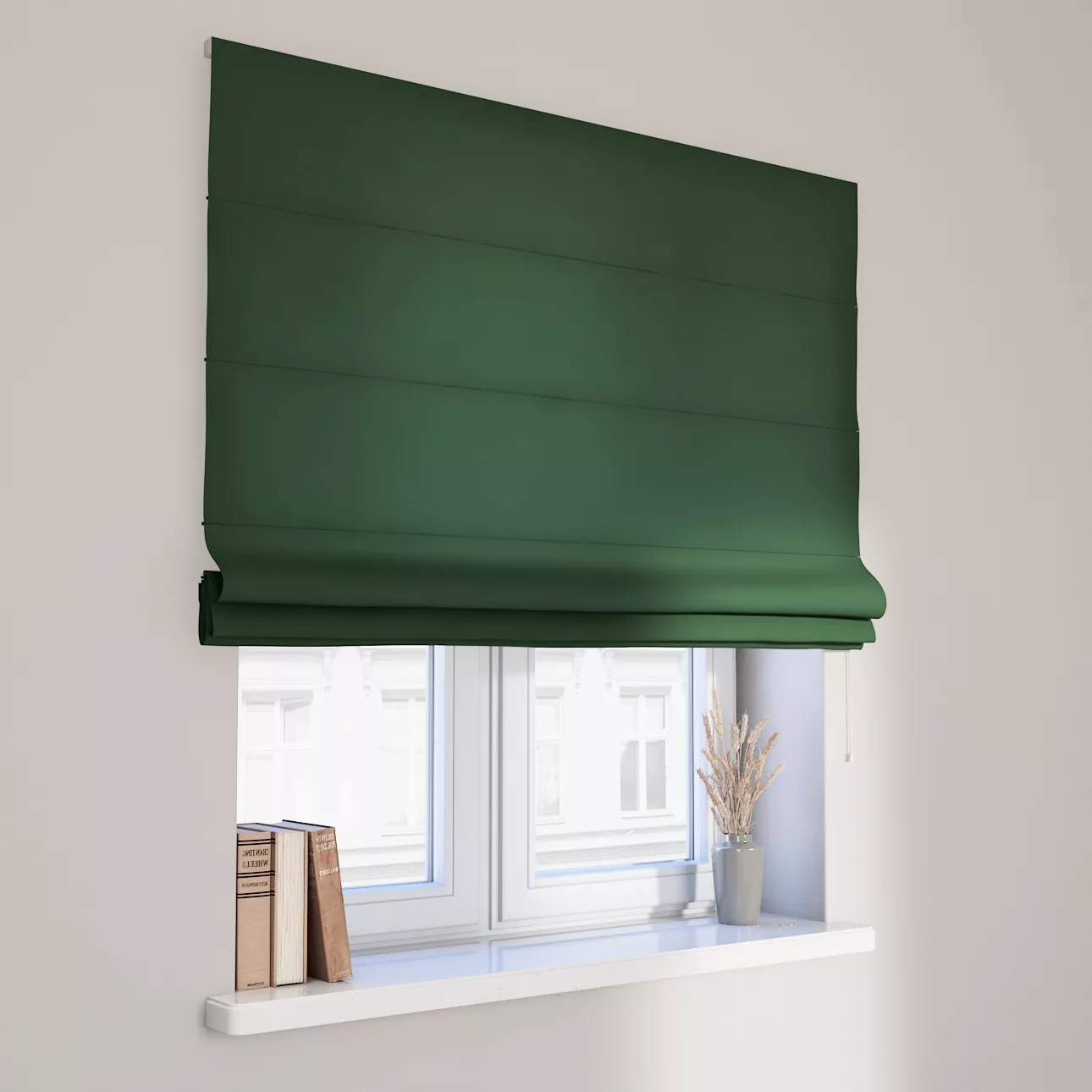 Dekoria Raffrollo Capri, waldgrün, 110 x 150 cm günstig online kaufen