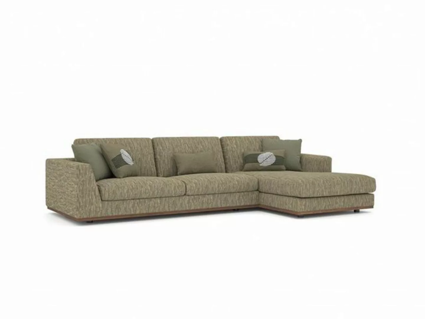 JVmoebel Ecksofa Grün Ecksofa L-Form Wohnzimmer Polstermöbel Modern Textil günstig online kaufen