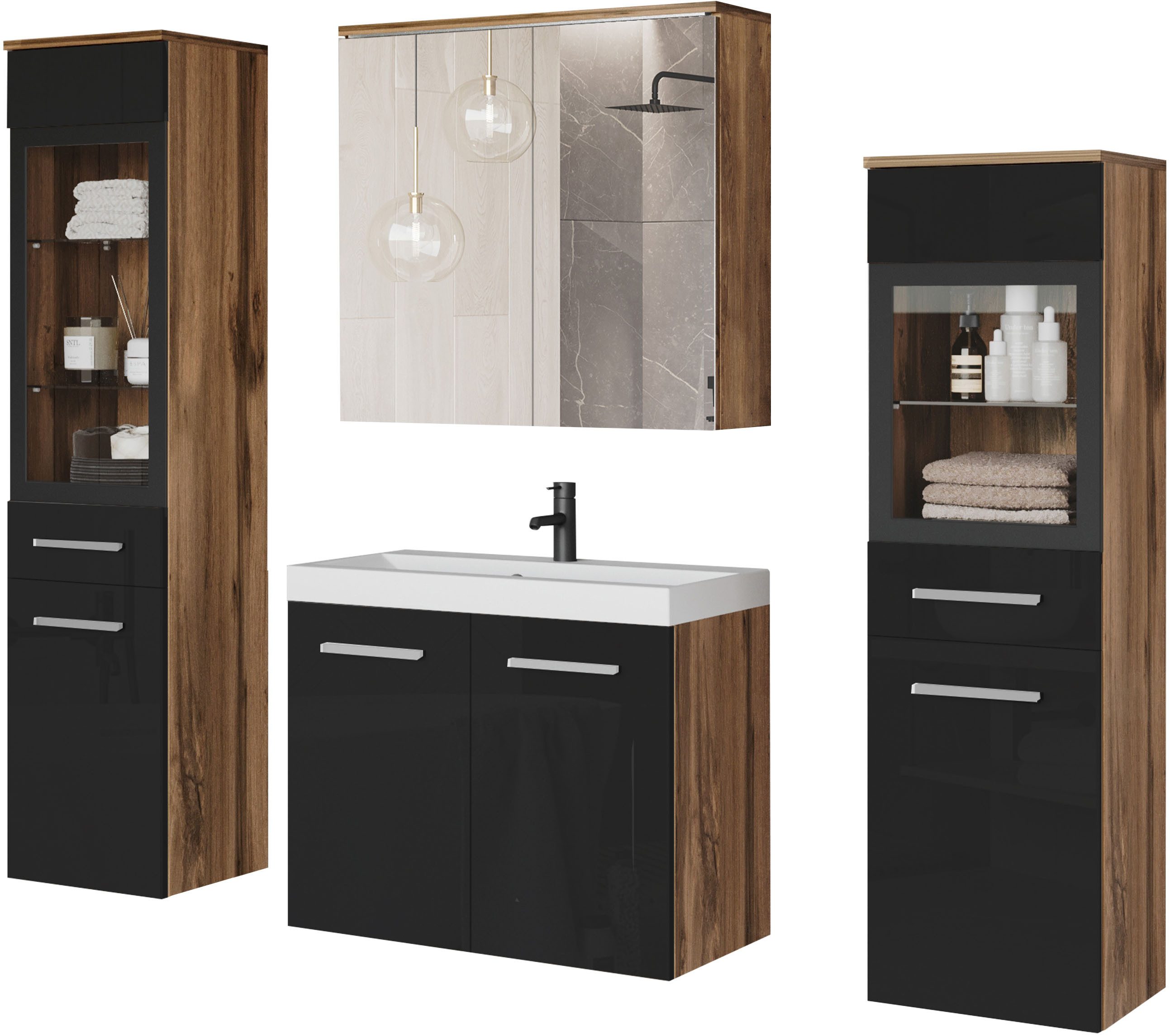 welltime Badmöbel-Set MADRIT II, Schrank mit günstig online kaufen