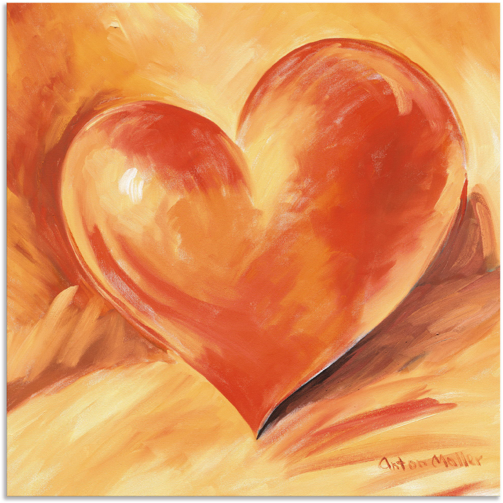 Artland Wandbild »Rotes Herz«, Herzbilder, (1 St.), als Alubild, Outdoorbil günstig online kaufen