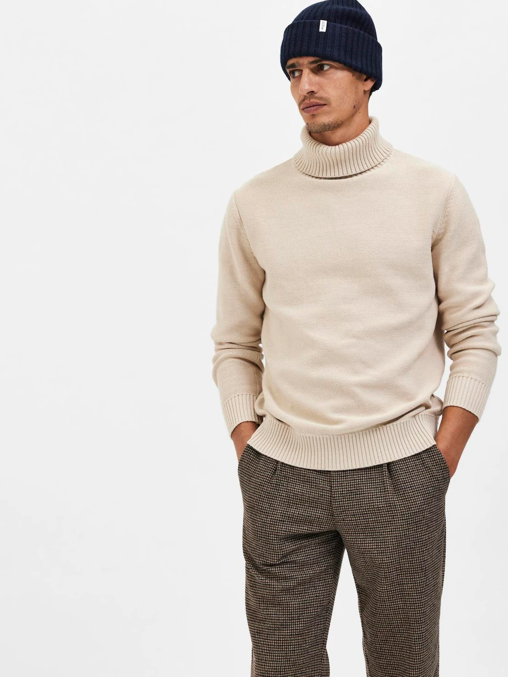 SELECTED HOMME Rollkragenpullover SLHAXEL LS KNIT ROLL NECK NOOS günstig online kaufen