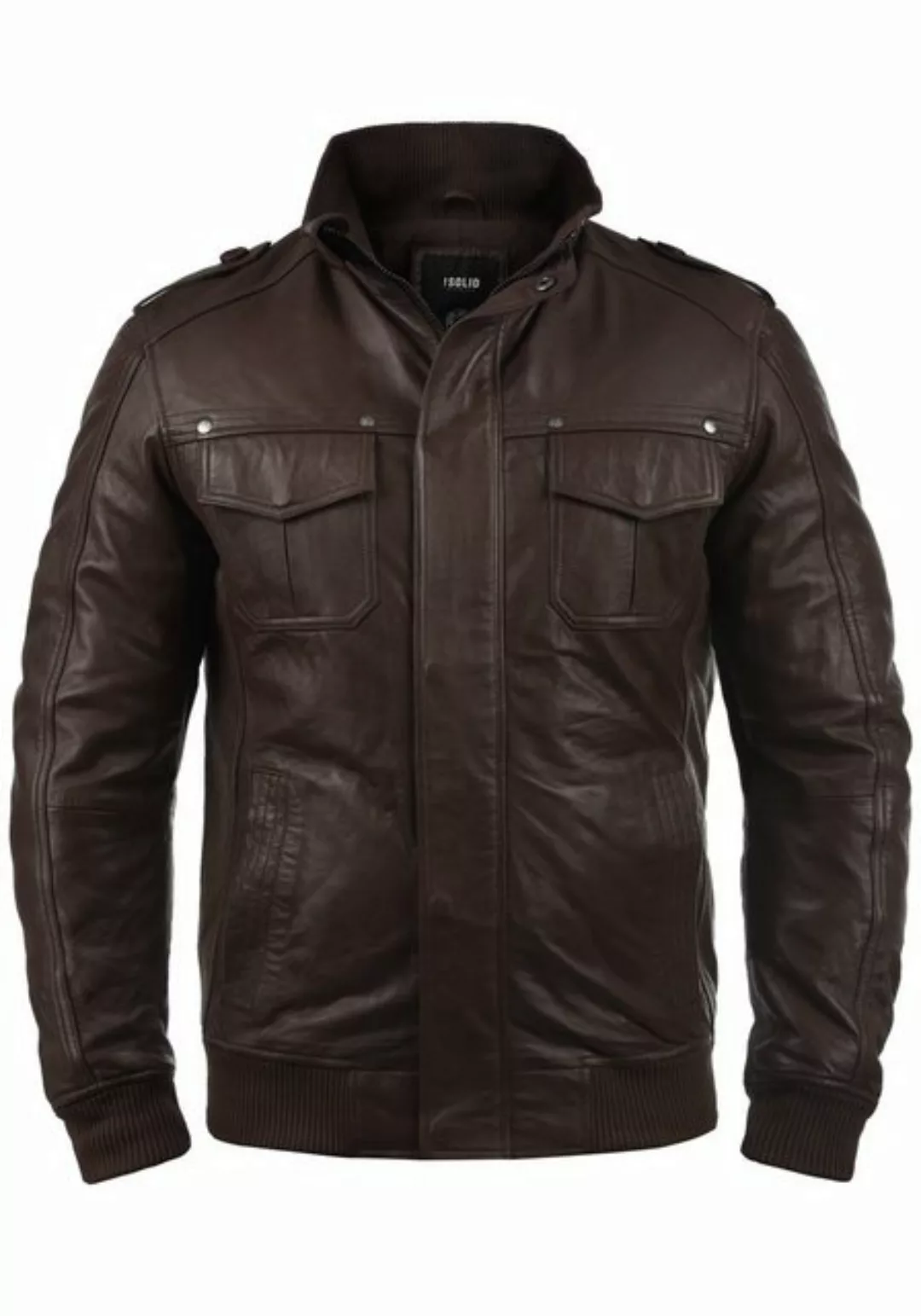 !Solid Lederjacke SDCamash Bikerjacke mit Stehkragen günstig online kaufen