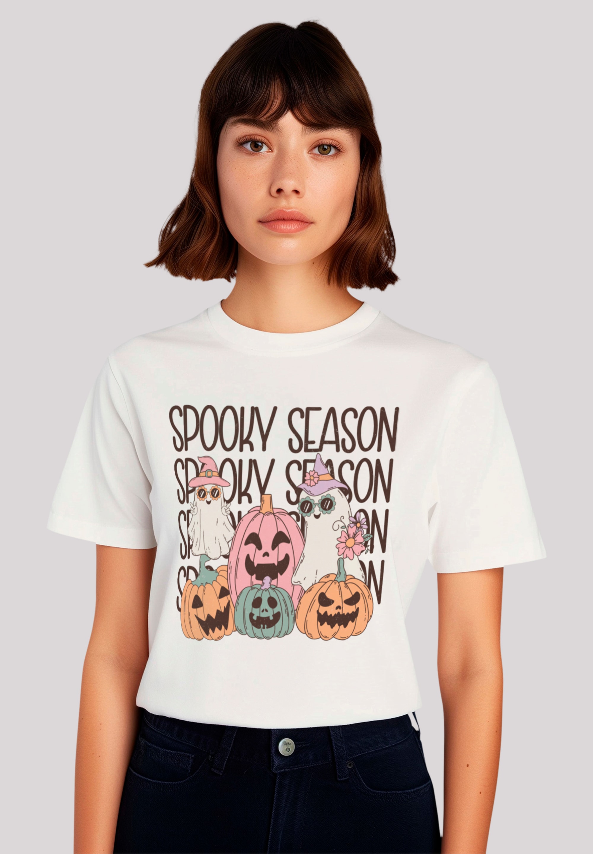 F4NT4STIC T-Shirt "Retro Halloween Spooky Season October", Premium Qualität günstig online kaufen