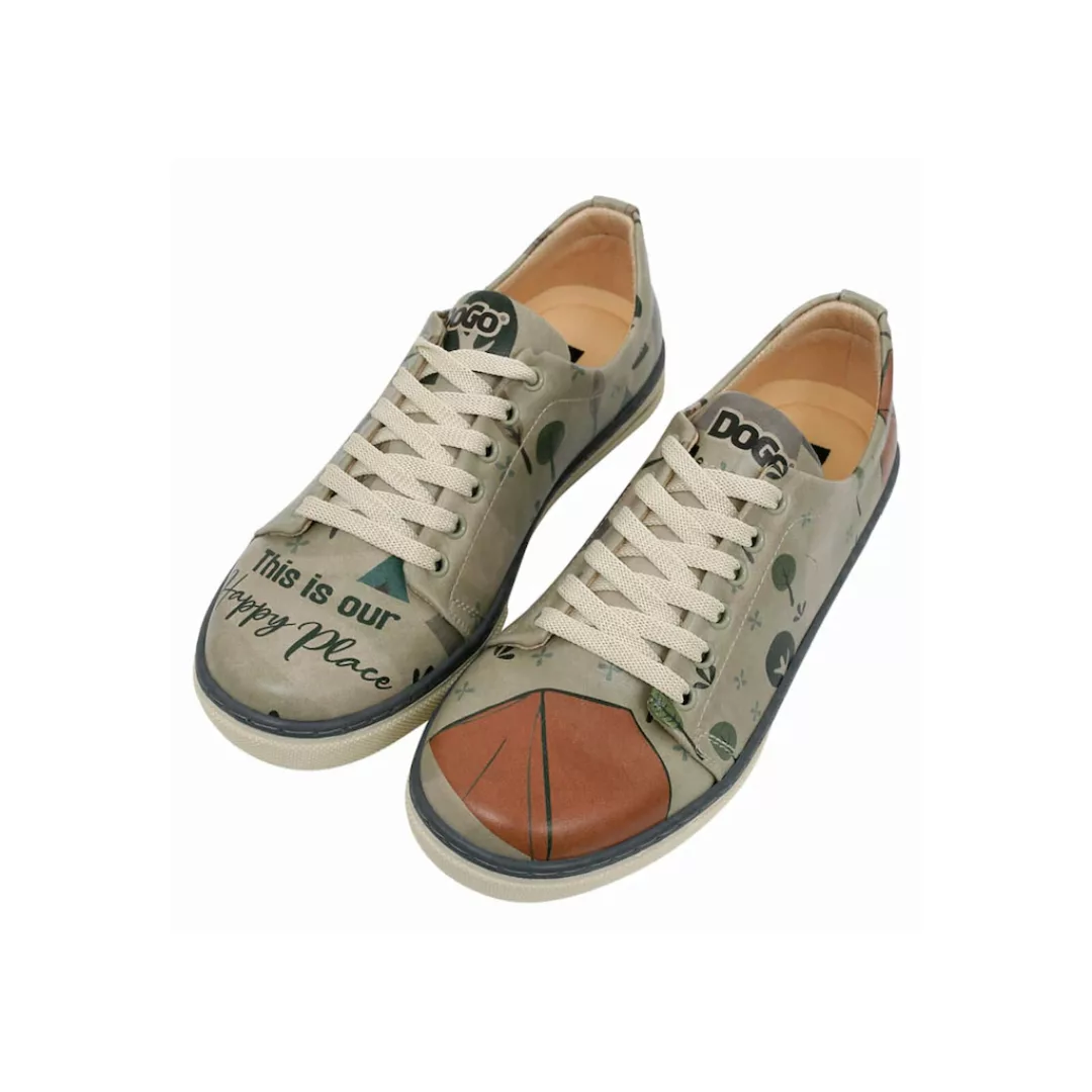 DOGO Sneaker "Damen Sneaker This is Our Happy Place Vegan Damen Sneaker /", günstig online kaufen