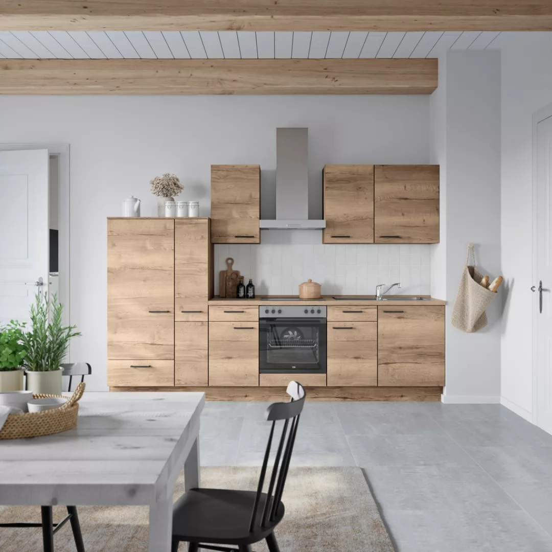 nobilia® Küchenzeile »"Structura I"«, vormontiert, Ausrichtung wählbar, Bre günstig online kaufen