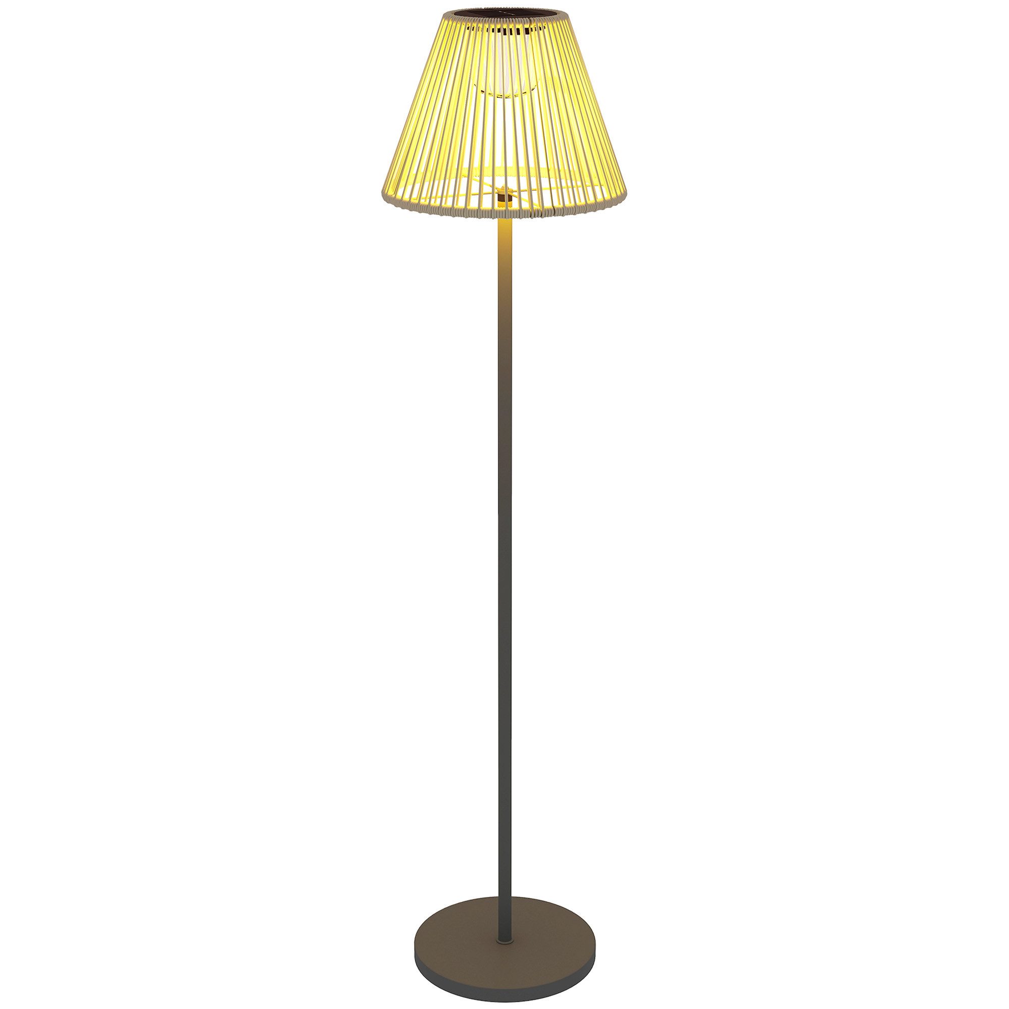 ANTEN LED Stehlampe Solarlampen Rattan Solar günstig online kaufen