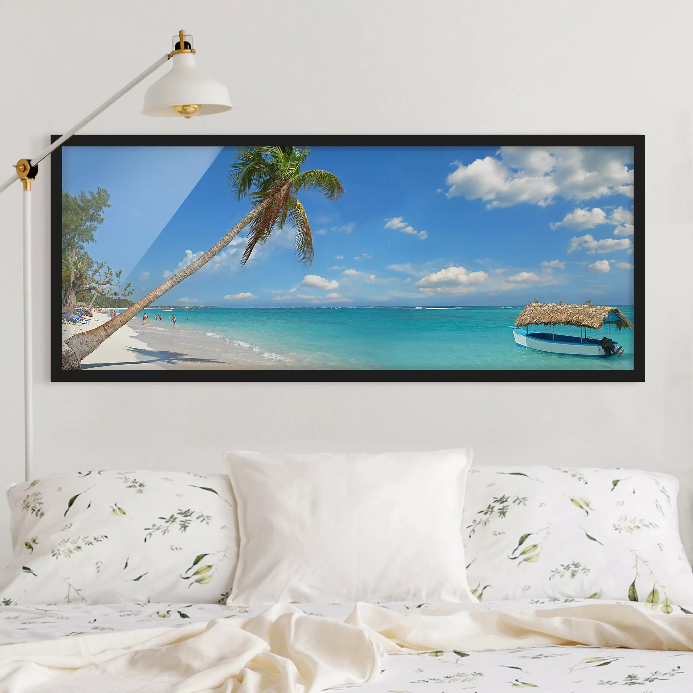 Bild mit Rahmen Strand - Panorama Tropischer Strand günstig online kaufen