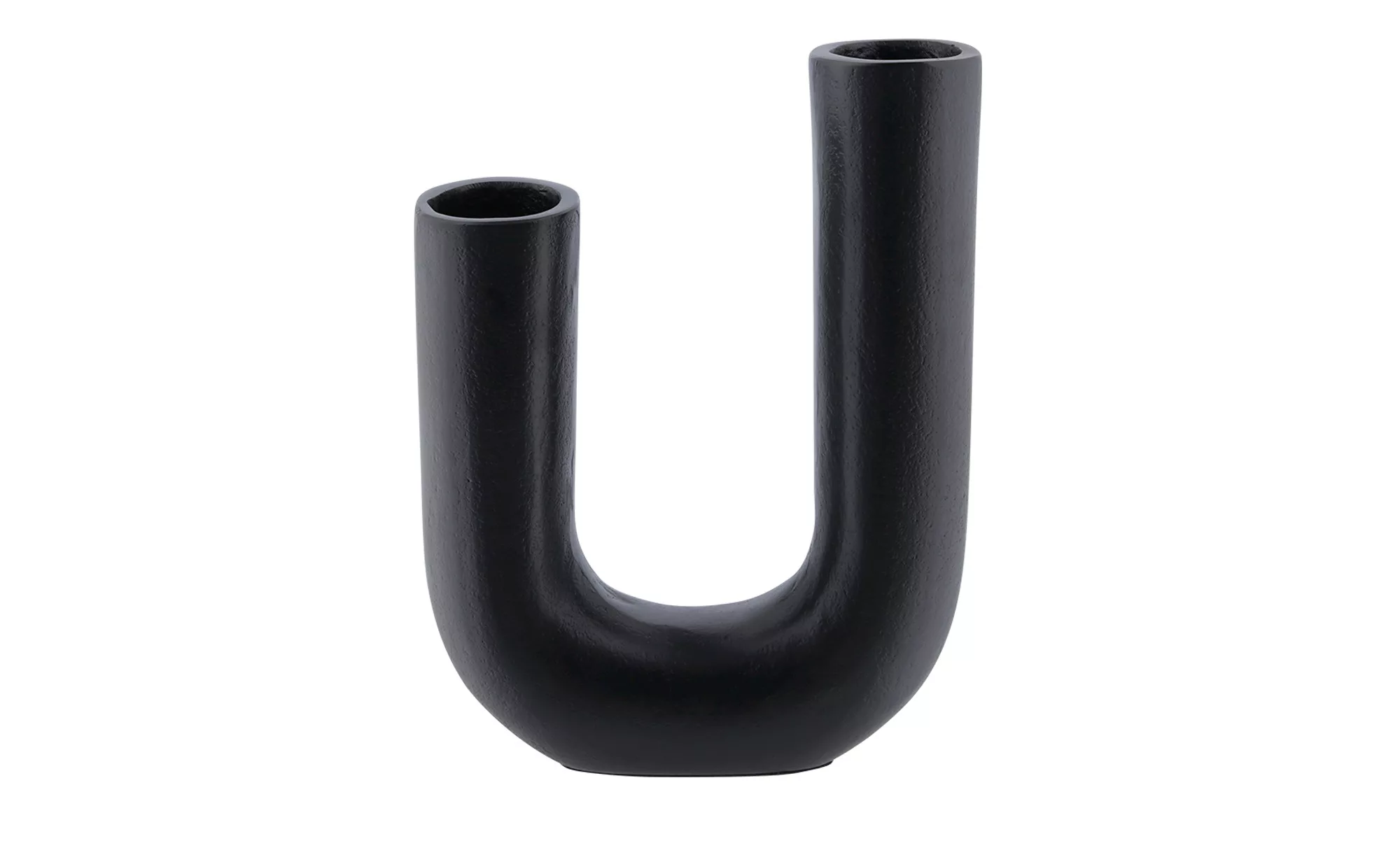 Vase ¦ schwarz ¦ Aluminium ¦ Maße (cm): B: 15 H: 20,5 T: 5 Accessoires > Va günstig online kaufen