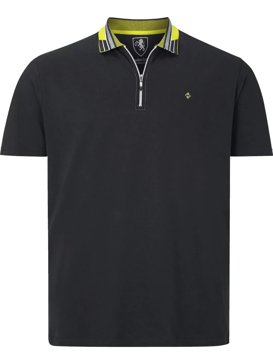 Charles Colby Poloshirt EARL REAGAN Flachstrickkragen mit Zipper günstig online kaufen