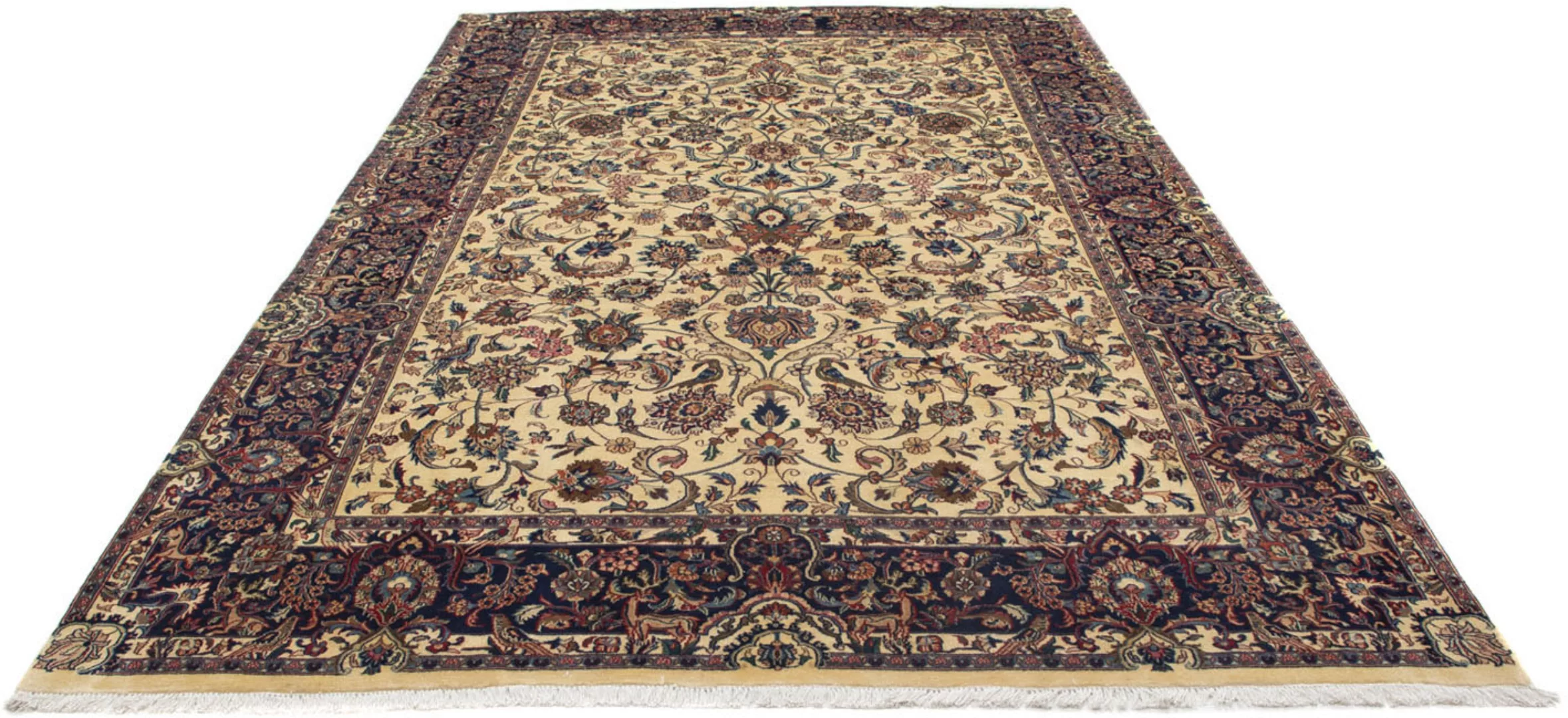 morgenland Wollteppich »Nain 9la Durchgemustert Beige 314 x 193 cm«, rechte günstig online kaufen