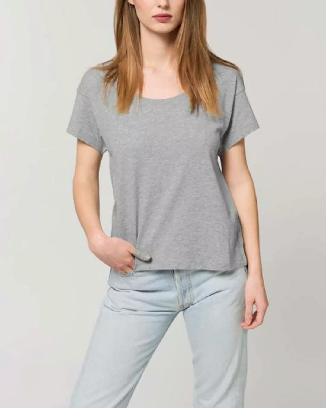 Locker Geschnittenes Damen T-shirt Aus Bio Baumwolle günstig online kaufen