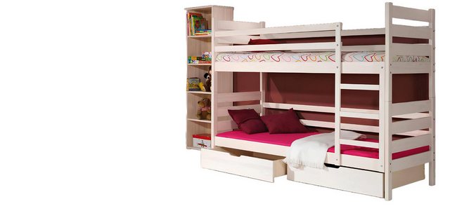 Xlmoebel Bett Neues Hochbett aus echtem Holz für Kinder- und Jugendzimmer m günstig online kaufen