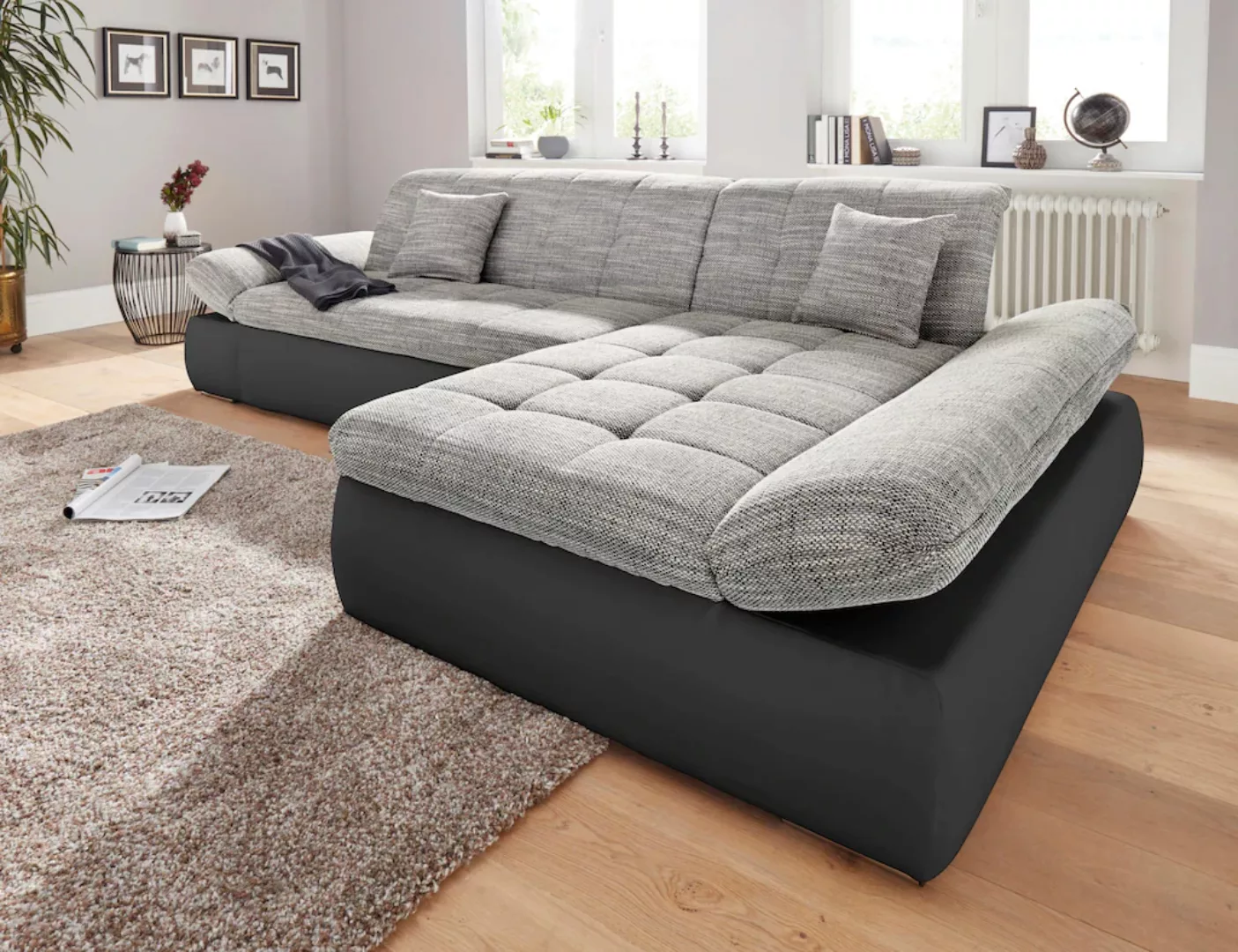 DOMO collection Ecksofa "PB Moric wahlweise mit Bettfunktion + Armteilverst günstig online kaufen