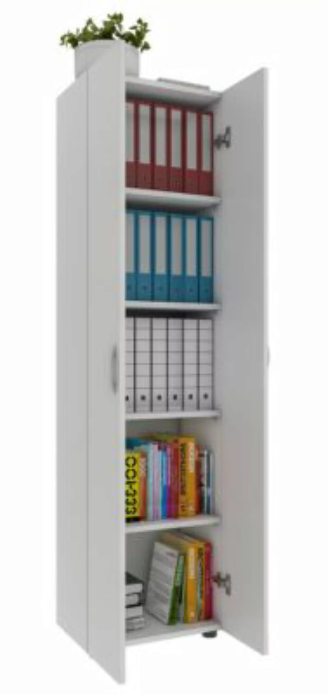 VCM Büroschrank Bücher Ordner Aktenschrank Büromöbel Schrank Ulas 5-fach Dr günstig online kaufen